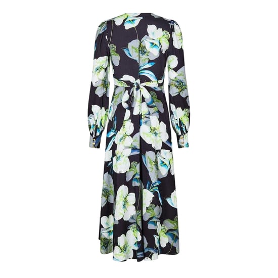 Biba - Wickelkleid für Damen, Langärmlig (Dunkelblau) - Image 3