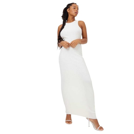 Jack Wills - Maxikleid für Damen, Kurzer Stehkragen, Jerseyware (Altweiß) - Image 2