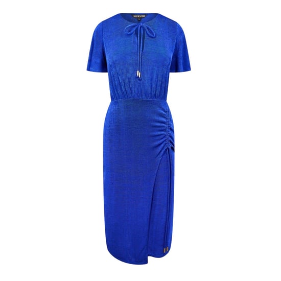 Biba - Midikleid für Damen, Tropfenausschnitt, Jersey (Blau) - Image 2