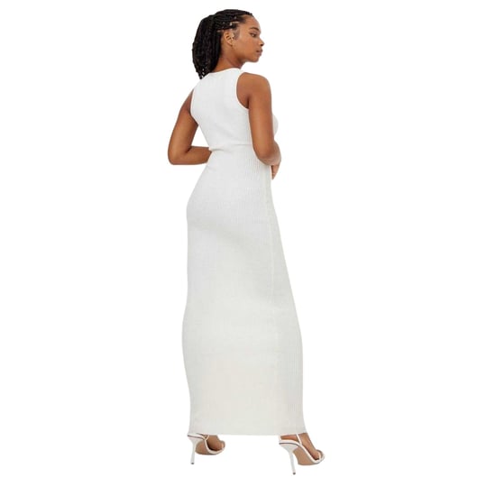 Jack Wills - Maxikleid für Damen, Kurzer Stehkragen, Jerseyware (Altweiß) - Image 3