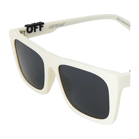Off White - "Off" Quadratisch-Sonnenbrille für Damen, Mit UV-Schutz (Weiß/Dunkelgrau) - Image 2