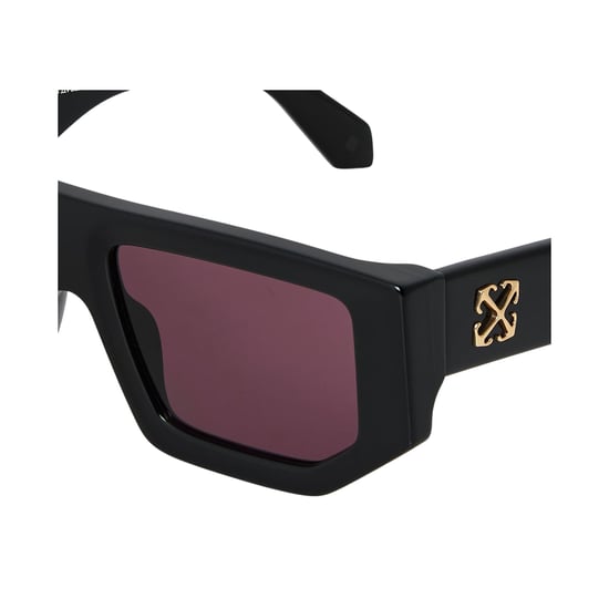 Off White - "Vancouver" Rechteckig-Sonnenbrille für Damen (Schwarz/Burgunderrot) - Image 3