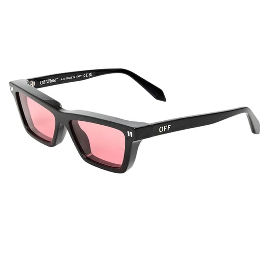 Off-White - "Cambridge" Quadratisch-Sonnenbrille für Damen (Schwarz/Rot) - Image 1