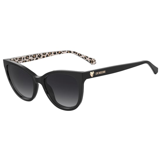 Love Moschino - Leo-Muster-Sonnenbrille für Damen (Schwarz) - Image 1