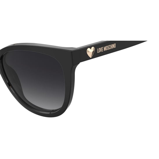Love Moschino - Leo-Muster-Sonnenbrille für Damen (Schwarz) - Image 4