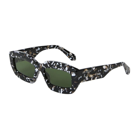 Off White - "Charlotte" Marmoriert-Sonnenbrille für Damen (Schwarz/Grün) - Image 1