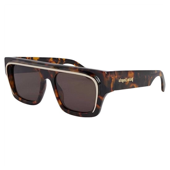 Palm Angels - "Salton" Rechteck-Sonnenbrille für Herren, Azetat, Nylon (Braun) - Image 3
