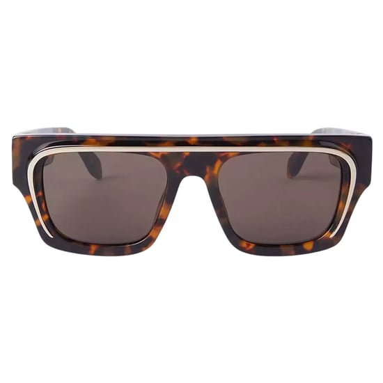 Palm Angels - "Salton" Rechteck-Sonnenbrille für Herren, Azetat, Nylon (Braun) - Image 4