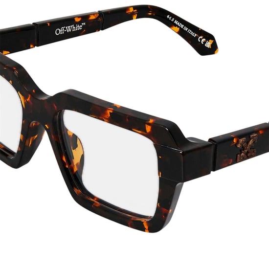 Off White - "Style 8u" Schildpatt-Sonnenbrille für Herren/Damen Unisex, Azetat, Metall (Dunkles Havannabraun) - Image 4