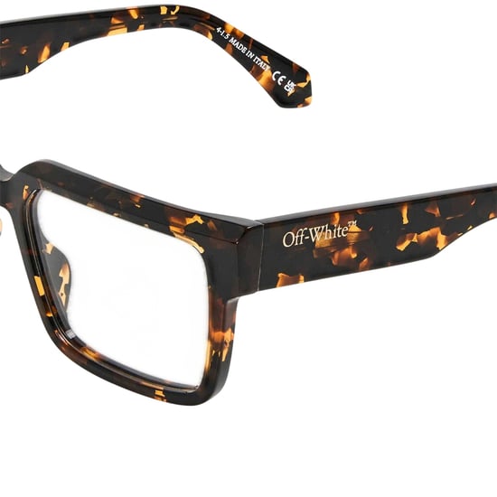 Off White - "Style 8m" Schildpatt-Sonnenbrille für Herren/Damen Unisex, Azetat (Dunkles Havannabraun) - Image 3