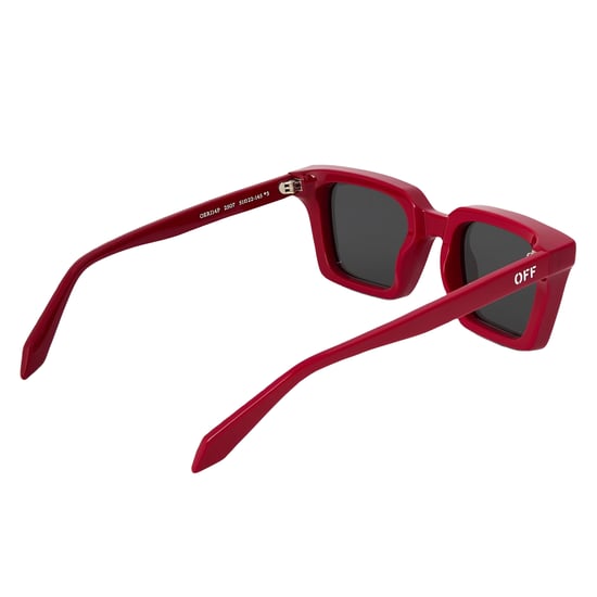 Off White - Rechteck-Sonnenbrille für Herren/Damen Unisex (Rot) - Image 2