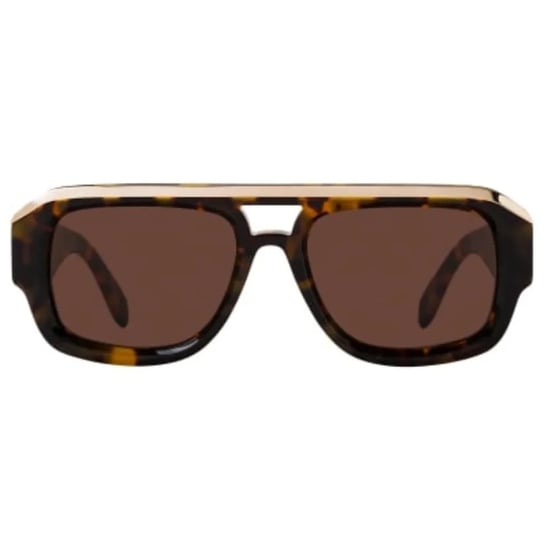 Palm Angels - "Stockton" Rechteckig-Sonnenbrille für Herren (Havannabraun) - Image 3