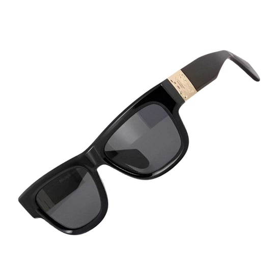 Palm Angels - "Merrill" Golddetail-Sonnenbrille für Herren, Rechteckig (Schwarz/Dunkelgrau) - Image 2