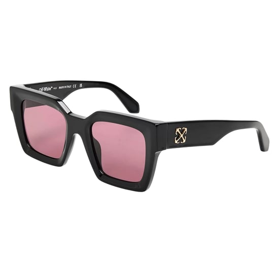 Off White - Quadratisch-Sonnenbrille für Damen, Mit UV-Schutz (Schwarz/Burgunderrot) - Image 1