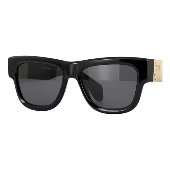 Palm Angels - "Merrill" Golddetail-Sonnenbrille für Herren, Rechteckig (Schwarz/Dunkelgrau) - Image 3
