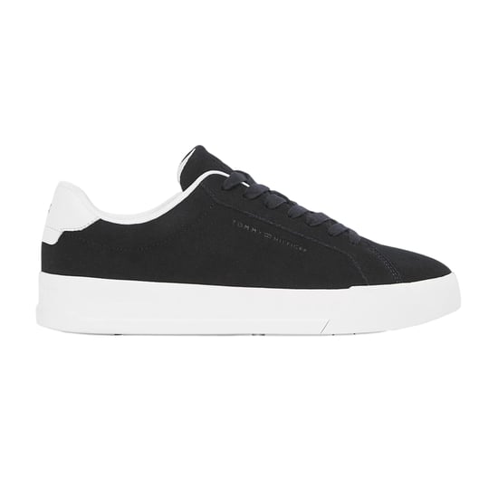 Tommy Hilfiger - "Pebble Grain Court" Sneaker für Herren, Leder (Schwarz/Weiß) - Image 1