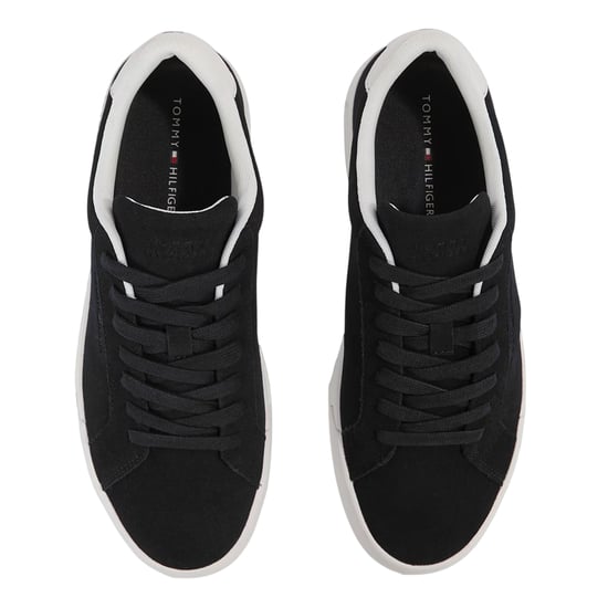 Tommy Hilfiger - "Pebble Grain Court" Sneaker für Herren, Leder (Schwarz/Weiß) - Image 3