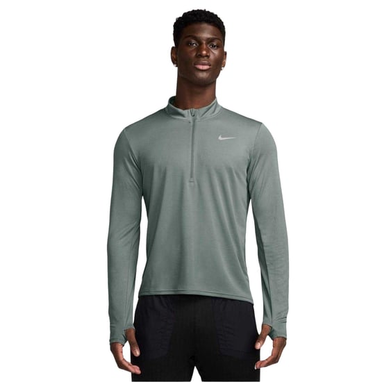 Nike - "Core" Oberteil für Herren, mit halbem Reißverschluss, Laufen, Langärmlig (Grüne Tonerde) - Image 1