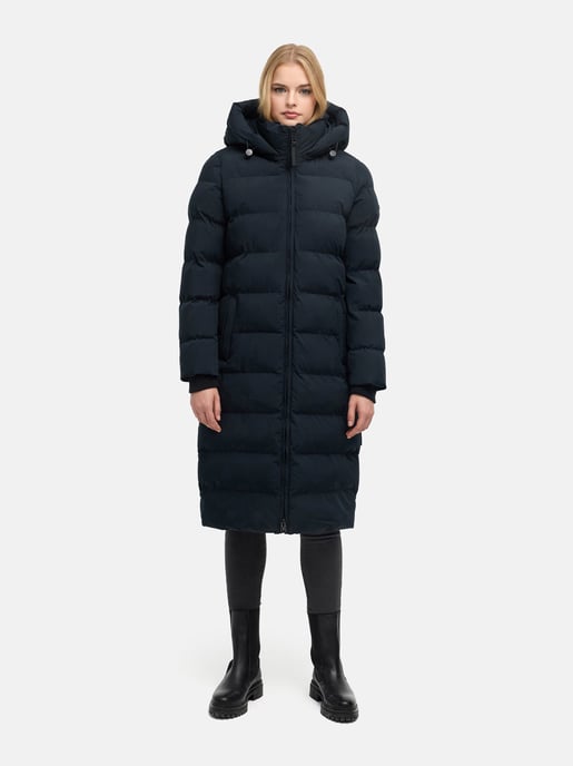 Marikoo Damen Wintermantel Harukaa – lang, gesteppt & mit abnehmbarer Kapuze - Image 5