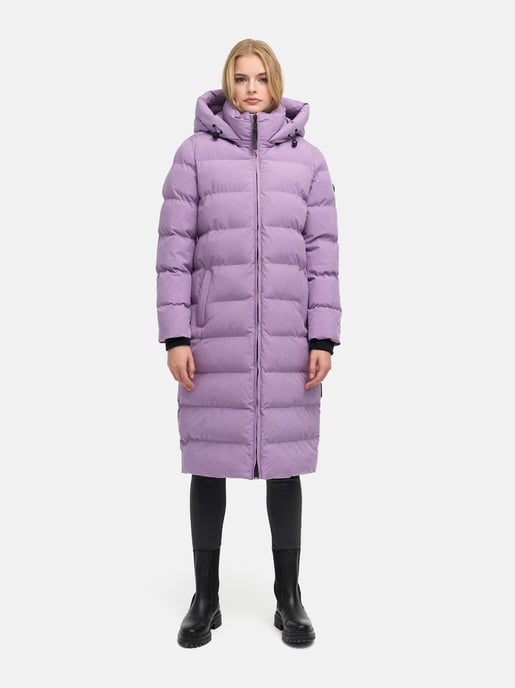 Marikoo Damen Wintermantel Harukaa – lang, gesteppt & mit abnehmbarer Kapuze - Image 5