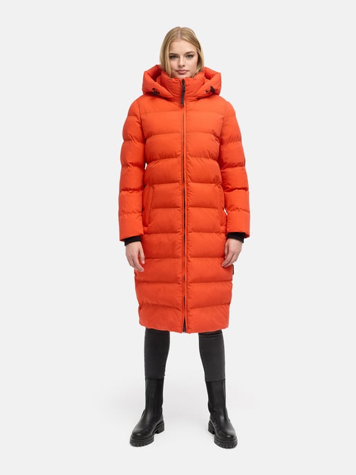 Marikoo Damen Wintermantel Harukaa – lang, gesteppt & mit abnehmbarer Kapuze - Image 5