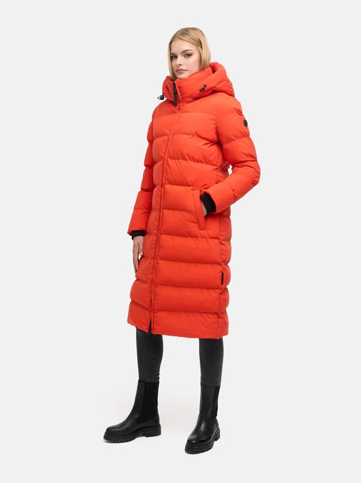 Marikoo Damen Wintermantel Harukaa – lang, gesteppt & mit abnehmbarer Kapuze - Image 6