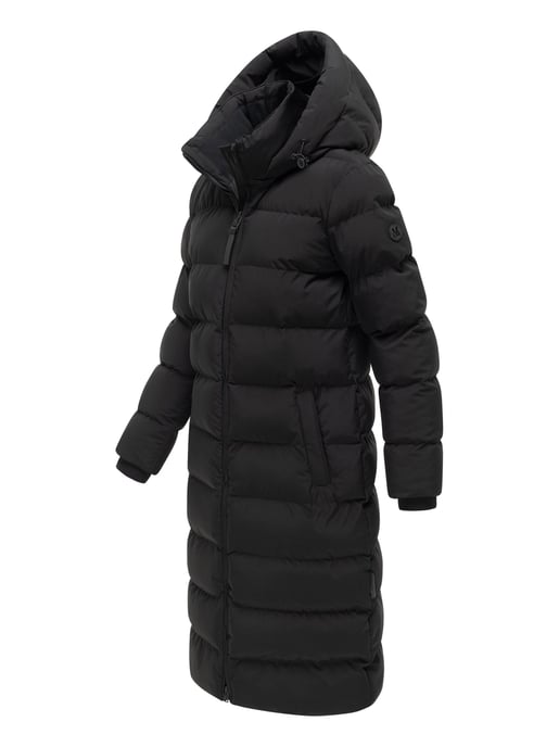 Marikoo Damen Wintermantel Harukaa – lang, gesteppt & mit abnehmbarer Kapuze - Image 2