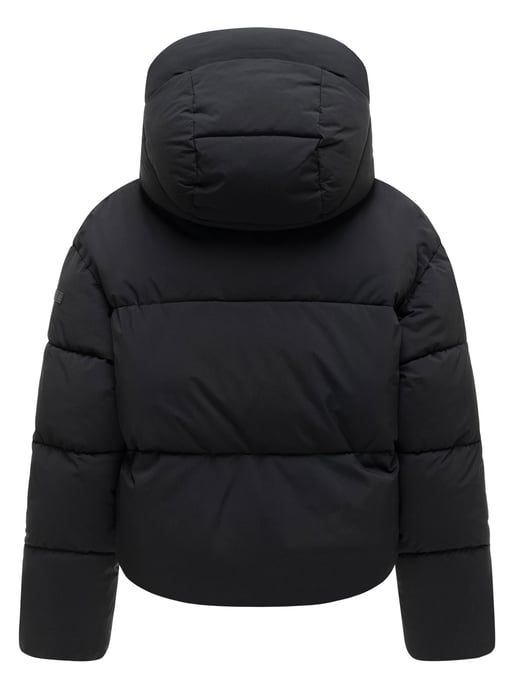 Marikoo Zilvaa kurze Pufferjacke mit abnehmbarer Kapuze - Schwarz - Image 3