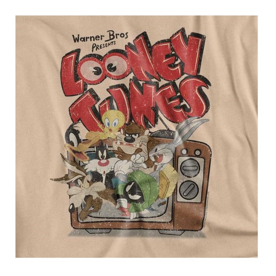 Looney Tunes - "Saturday Mornings" T-Shirt für Herren/Damen Unisex, meliert (Sand) - Image 3