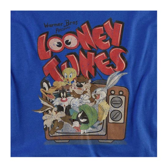 Looney Tunes - "Saturday Mornings" T-Shirt für Herren/Damen Unisex, meliert (Königsblau) - Image 3