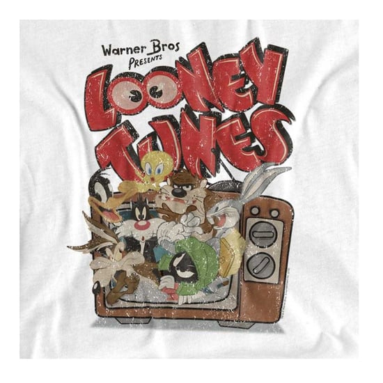 Looney Tunes - "Saturday Mornings" T-Shirt für Herren/Damen Unisex, meliert (Weiß) - Image 3