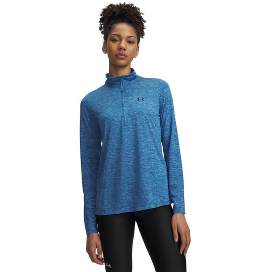 Under Armour - "Tech" Oberteil für Damen, mit halbem Reißverschluss (Aegean Blau) - Image 1