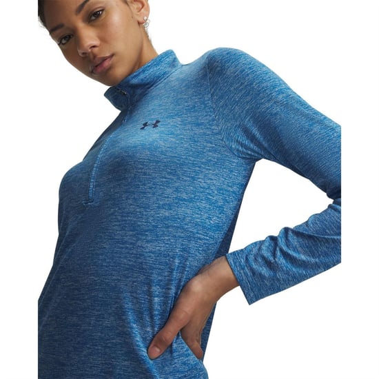 Under Armour - "Tech" Oberteil für Damen, mit halbem Reißverschluss (Aegean Blau) - Image 3