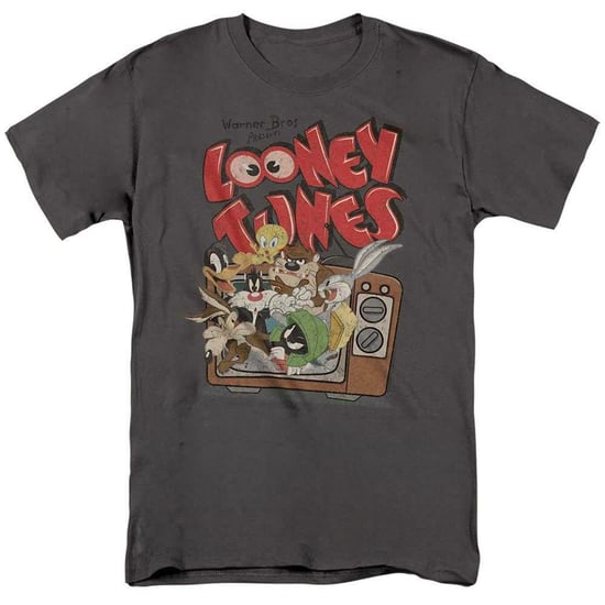 Looney Tunes - "Saturday Mornings" T-Shirt für Herren/Damen Unisex, meliert (Holzkohle) - Image 1
