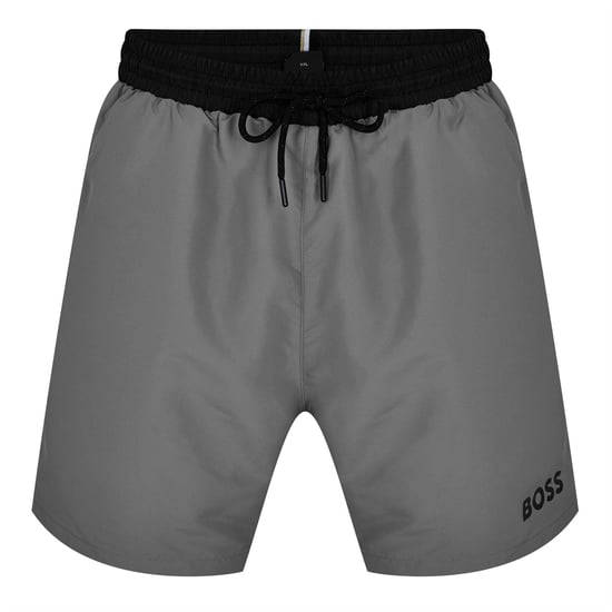 Boss - "Starfish" Badeshorts für Herren (Grau/Schwarz) - Image 1
