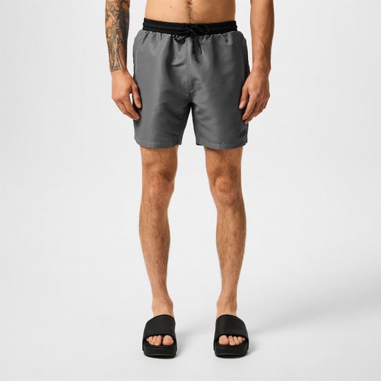 Boss - "Starfish" Badeshorts für Herren (Grau/Schwarz) - Image 3
