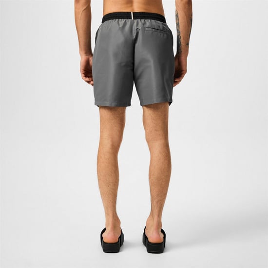 Boss - "Starfish" Badeshorts für Herren (Grau/Schwarz) - Image 4