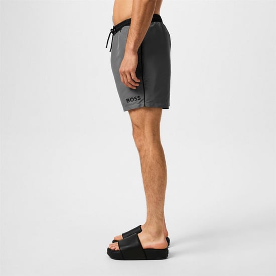 Boss - "Starfish" Badeshorts für Herren (Grau/Schwarz) - Image 5