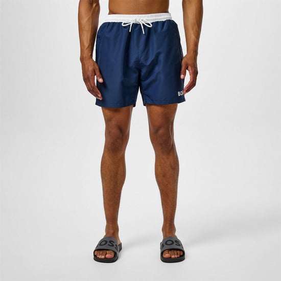 Boss - "Starfish" Badeshorts für Herren (Marine/Weiß) - Image 3