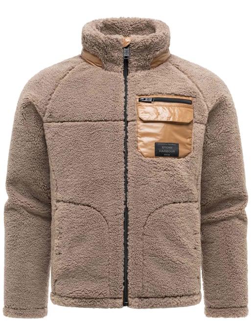 Stone Harbour Herren Teddyjacke Sorees – Sherpa-Fleeceblouson mit Steppfutter - Image 1