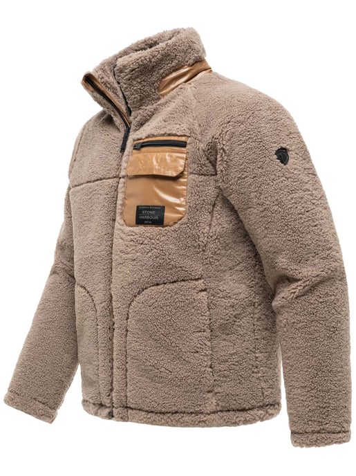Stone Harbour Herren Teddyjacke Sorees – Sherpa-Fleeceblouson mit Steppfutter - Image 2