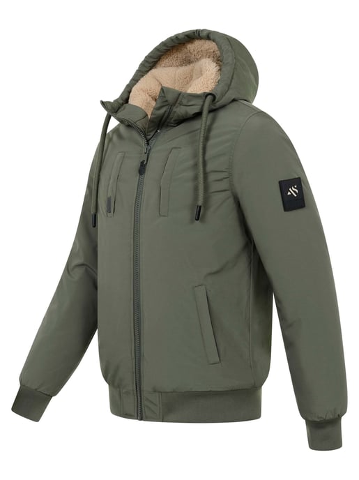 Alessandro Salvarini Herren Winterjacke AS-431 – Warm, Mit Teddyfellfutter & Kapuze - Image 3
