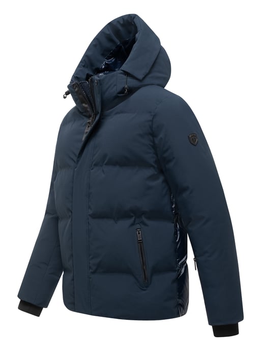 Stone Harbour Herren Steppjacke Nerioo – hüftlang, mit Kapuze & Knopfleiste - Image 2