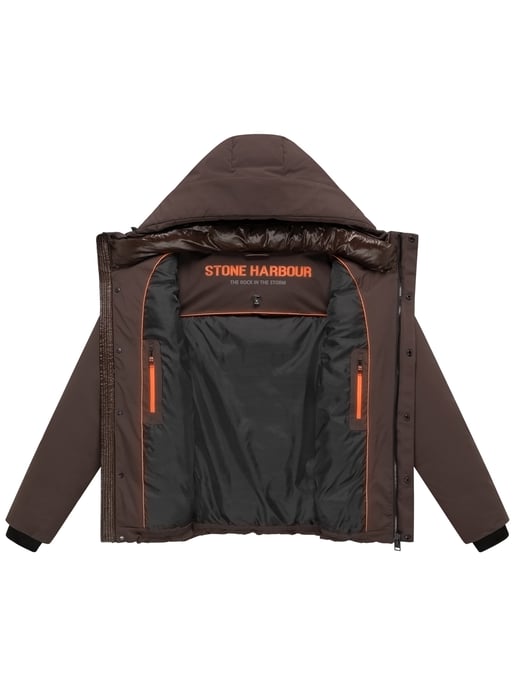 Stone Harbour Herren Steppjacke Nerioo – hüftlang, mit Kapuze & Knopfleiste - Image 4