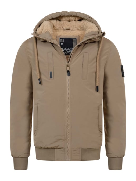 Alessandro Salvarini Herren Winterjacke AS-431 – Warm, Mit Teddyfellfutter & Kapuze - Image 1