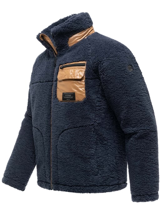 Stone Harbour Herren Teddyjacke Sorees – Sherpa-Fleeceblouson mit Steppfutter - Image 2