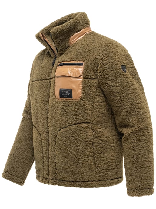 Stone Harbour Herren Teddyjacke Sorees – Sherpa-Fleeceblouson mit Steppfutter - Image 2