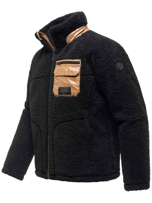 Stone Harbour Herren Teddyjacke Sorees – Sherpa-Fleeceblouson mit Steppfutter - Image 2