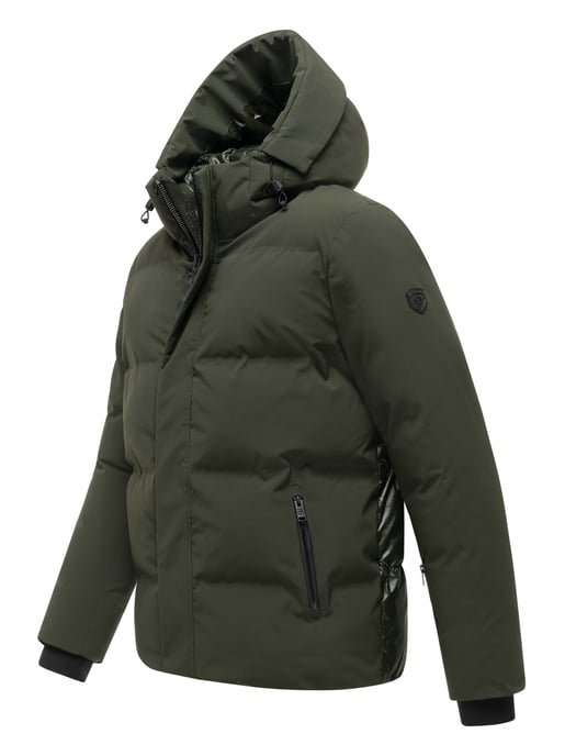 Stone Harbour Herren Steppjacke Nerioo – hüftlang, mit Kapuze & Knopfleiste - Image 2