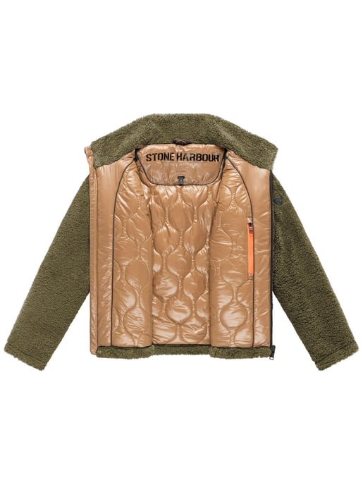 Stone Harbour Herren Teddyjacke Sorees – Sherpa-Fleeceblouson mit Steppfutter - Image 4